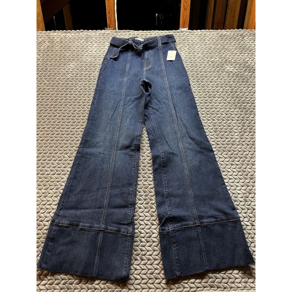 Free People We The Free Ryla A-Line Flare Jeans Womens 26 Dreamscape Blue NWT